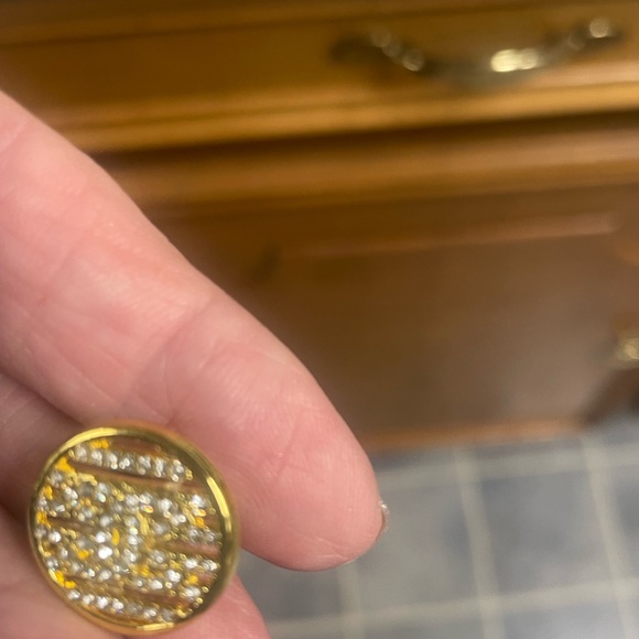 Upcycled Chanel buttons into pierced earrings. - Picture 5 of 7